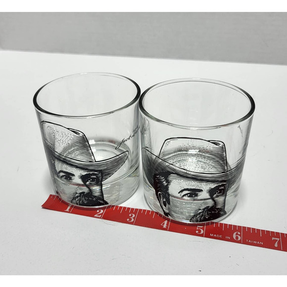 Jack Daniel's Portrait Image Tennessee Whiskey Collectors Cocktail Tumbler Pair - Picture 6 of 6